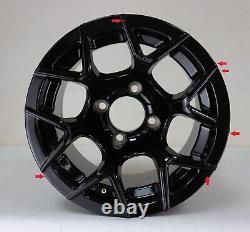 4 RETURNED GOLF CART WHEELS SGC 12? Rally Glossy Black Wheel (SET OF 4)