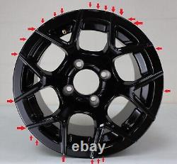 4 RETURNED GOLF CART WHEELS SGC 12? Rally Glossy Black Wheel (SET OF 4)