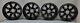 4 Returned Golf Cart Wheels Sgc 12? Tempest Glossy Black Wheel (set Of 4)