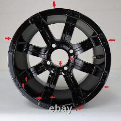 4 RETURNED GOLF CART WHEELS SGC 12? Tempest Glossy Black Wheel (SET OF 4)