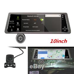 4G WiFi Dual Lens 10'' Vehicle Rearview Mirror Camera Recorder Car DVR Dash Cam