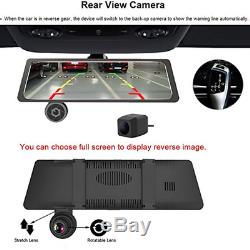 4G WiFi Dual Lens 10'' Vehicle Rearview Mirror Camera Recorder Car DVR Dash Cam