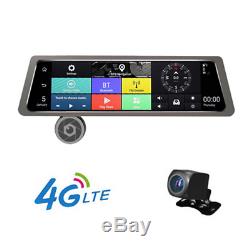 4G WiFi Dual Lens 10'' Vehicle Rearview Mirror Camera Recorder Car DVR Dash Cam