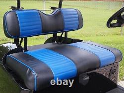 4PCS Blue Golf Cart Seat Cover Pleated Style Extra Padding For Club Car EZGO