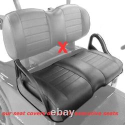 4PCS Golf Cart Seat Cover Black Gray For Club Car DS 2000.5-2013 Front Rear Seat
