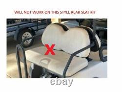 4PCS Golf Cart Seat Cover Black White Pleat, Custom Fit EZGO Club Car Golf Cart