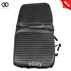 4PS Golf Cart Vinyl Black Front Rear Seat Cover For Club Car DS 2000.5 Up