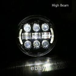 4X 5.75 5 3/4inch LED Headlights High Low Beam DRL Assembly For Car Pickup