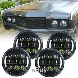 4pcs 5.75 5 3/4inch LED Headlight DRL Assembly High Low Beam For Car Pickup