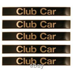 5 Pack Club Car Emblem Black/Gold Precedent Models 103816601