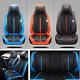 5-seats Car Seat Cover Front+rear 6d Microfiber Leather Cushion Fit All Season