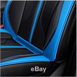 5-Seats Car Seat Cover Front+Rear 6D Microfiber Leather Cushion Fit All Season