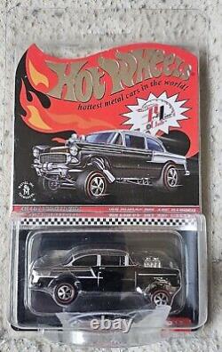 55 CHEVY BEL AIR GASSER (Black) Hot Wheels RLC EXCLUSIVE'16 Club Car #716/3000