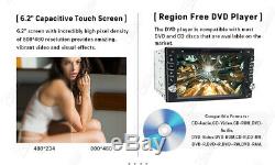 6.2 HD 2DIN Touch Dash Car MP5 CD/DVD Player GPS Nav Radio Stereo Bluetooth+Map