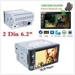 6.2 Touch Screen Car Stereo Radio DVD CD MP5 Player 2DIN USB TF Bluetooth 6620B