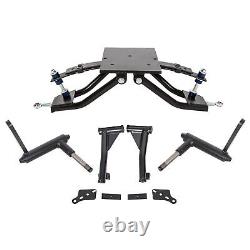 6 A-Arm Lift Kit & Rear Leaf Springs Black For 1982-2003 Club Car DS Golf Cart