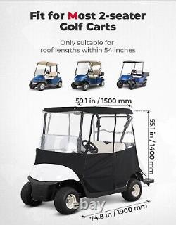 600D Golf Cart Cover Enclosure Protector 2 Passenger for Club Car EZGO YAMAHA