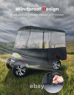 600D Golf Cart Driving Enclosure Cover 84 for 4 Passenger Club Car EZGO YAMAHA