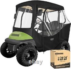 600D Golf Cart Enclosure Protector for 2 Passenger Club Car DS Precedent, Black