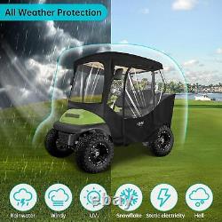 600D Golf Cart Enclosure Protector for 2 Passenger Club Car DS Precedent, Black