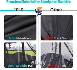 600D Golf Cart Enclosure Protector for 2 Passenger Club Car DS Precedent, Black