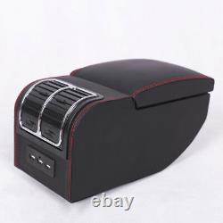 6USB Rechargeable Car Charger Central Container Armrest Box Storage Case Durable
