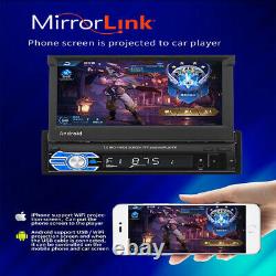 7'' 1DIN Car Stereo Radio Video MP5 Player GPS Bluetooth for Android Retractable