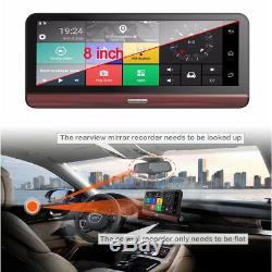 8 HD Wifi Bluetooth Car DVR Dual Cameras 4G Dash Cam Recorder+North America Map