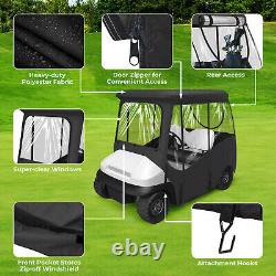 800D Golf Cart Enclosure 2 Passenger Club Car DS Waterproof Golf Cart Rain Cover