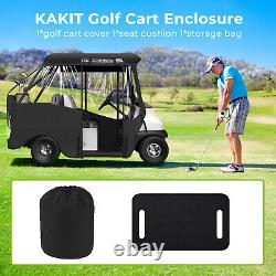 800D Golf Cart Enclosure for 4 Passenger Club Car DS Waterproof Golf Cart Cover