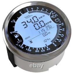 85mm 6 in 1 Multi-Function Digital GPS Speedometer Tachometer Oil Pressure Gauge