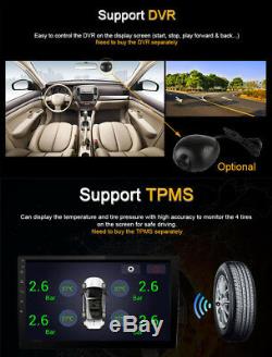 9 Android 7.1 Double 2Din Car Stereo Radio MP5 Player GPS Wifi OBD2 Mirror Link