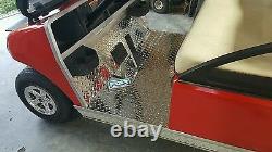 Aluminum Diamond Plate Floor Mat for Club Car Golf Cart DS 82-Up 5 piece kit
