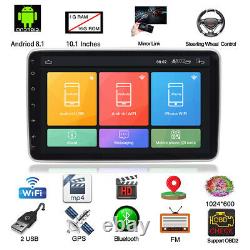 Android 9.0 1DIN Quad Core 10.1in Car Bluetooth HD Multimedia Player GPS WIFI