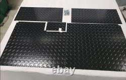 BLACK Aluminum Diamond Plate Floor Mat for Club Car DS 82-Up 5 piece