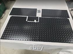 BLACK Aluminum Diamond Plate Floor Mat for Club Car DS 82-Up 5 piece Made in USA