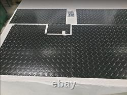 BLACK Aluminum Diamond Plate Floor Mat for Club Car DS 82-Up 5 piece Made in USA