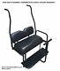 Black Golf Cart Rear Flip Folding Seat Club Car Ds 2000.5-2018 With Roof Supports