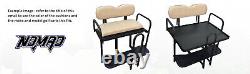 BLACK Rear Flip Folding Seat 1982-2000.5 Club Car DS Golf Cart with Roof Supports