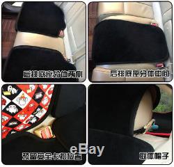 Baymax Cartoon Winter Super Soft Plush Full Car Seat Cushion Universal Fit Black
