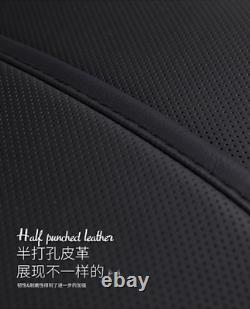 Black & Blue Microfiber Leather Car Seat Cover Full Set Seat Cushion Protector