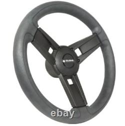Black & Carbon Fiber Steering Wheel for Club Car Precedent Golf Carts 2004+