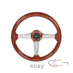 Black Club Car DS Hub Adapter with 13inch Acrylic Wood Grain Steering Wheel