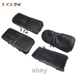 Black Color Seat Covers Front And Rear Set For Club Car DS 2000.5-Up Golf Carts