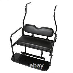 Black Folding Rear Flip Back Seat Kit For 2000-2013 Club Car Golf Cart DS