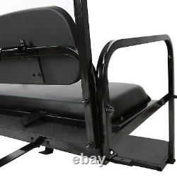 Black Folding Rear Flip Back Seat Kit For 2000-2013 Club Car Golf Cart DS