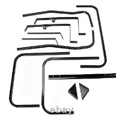 Black Folding Rear Flip Back Seat Kit For 2000-2013 Club Car Golf Cart DS