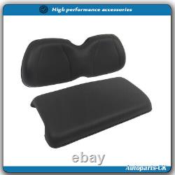 Black Front Seat Cushion & Backrest 2004-2011 For Club Car Precedent Golf Cart