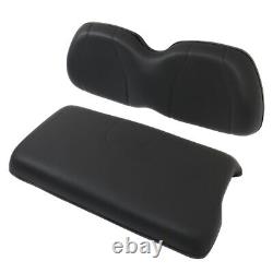 Black Front Seat Cushion & Backrest For Club Car Precedent Golf Cart 2004-2011