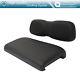 Black Golf Cart Front Cushion Set Fit For Club Car Ds